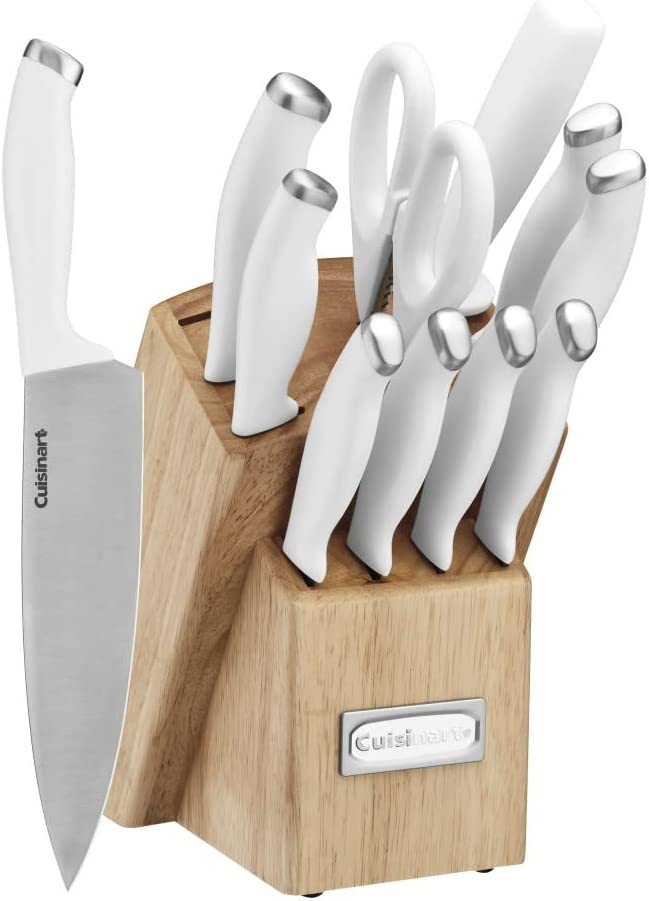 Cuisinart C77SSW-12P Color Pro Collection 12 Piece Knife Block Set, White