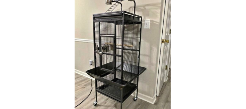 *New* 61&#39;&#39; 2in1 Large Bird Cage with Rolling Stand Parrot Chinchilla Finch Cage