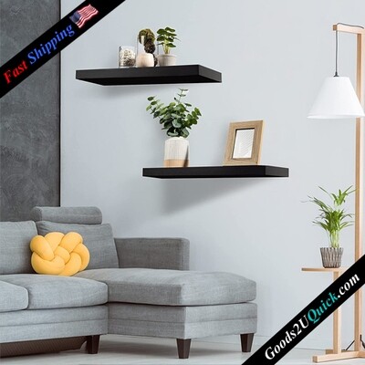 Floating Shelf Large 24 x 9 - Hanging Wall Shelves Decoration for Perfect Trophy Display Photo Frames