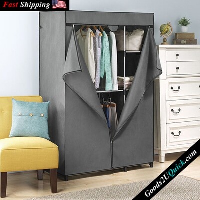 Deluxe Utility Closet Organizer - 6 Shelves - Metal - Removable Cover