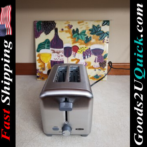 2 Slice Toaster with Extra Wide Slots &amp; Removable Crumb Tray with Auto Shut Off &amp; Reheat Function