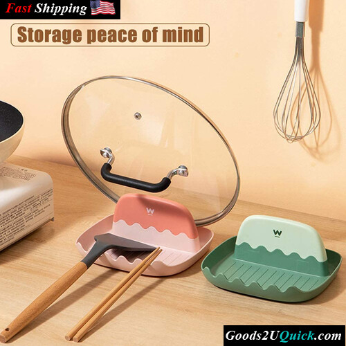 NEW 2 Pack Spoon Rest Kitchen and Grill Utensil and Lid Holder for Stove Top