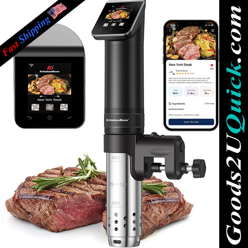 Stainless Steel Ultra-Quiet Sous-vide Cooking Machine 1100 Watts Immersion Circulator for Kitchen