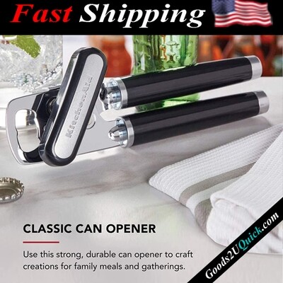 Classic 8.34-Inch Multifunction Can Opener And Bottle Opener - Black