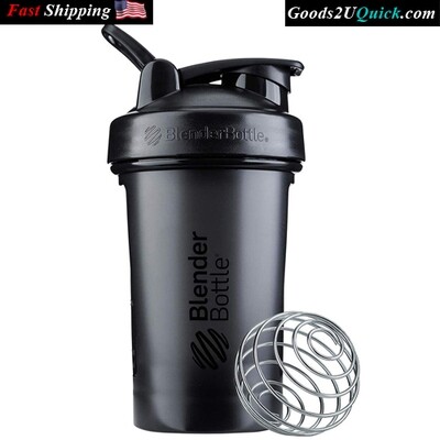 New 20-Ounce Classic V2 Shaker Bottle Perfect for Protein Shakes and Pre Workout - Black