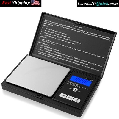 Digital Gram Pocket Scale,100g by 0.01g Food And Jewelry Scale Black