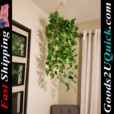 4 pcs 3.6FT Artificial Ivy Vine Hanging Plants Faux Pothos with 162 Leaves Each