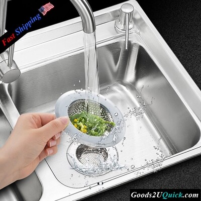 2PCS Kitchen Sink Strainer - Stainless Steel, Large Wide Rim 4.5&quot; Diameter