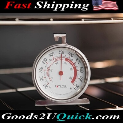 Stainless Steel 3.25 Inch Dial Precision Products 5932 Large Dial Kitchen Cooking Oven Thermometer