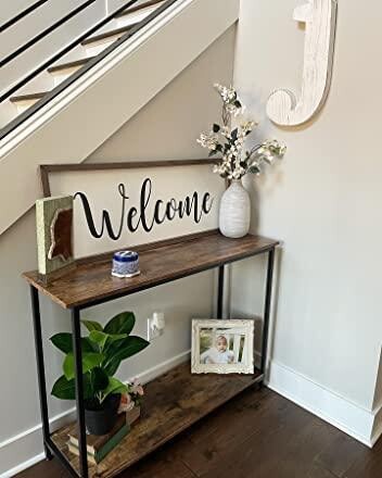 Sofa Table for Entryway, 43&quot; Narrow Console Table with Shelf