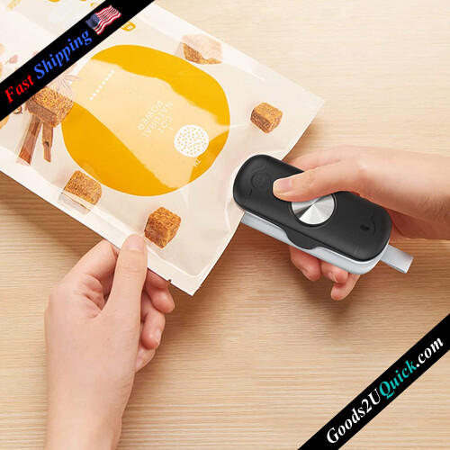 2 in 1 Portable Food Sealer Mini Sealing Machine Kitchen Gadget For Chip Bags Plastic Bags Food Storage (Battery Included)