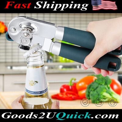 Multifunctional Manual Can Opener with Magnet Hand Can Opener with Sharp Blade Smooth Edge