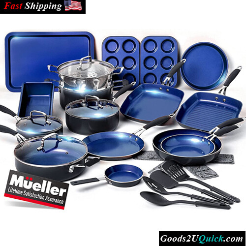 24pc Nonstick Induction Pots and Pans for Cooking Kitchen Cookware Sets,Frying Pans