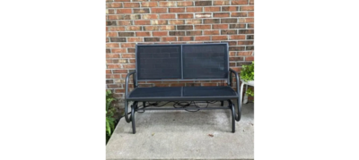 2-Person Outdoor Double Rocker Glider Bench, Outdoor Chair, Patio