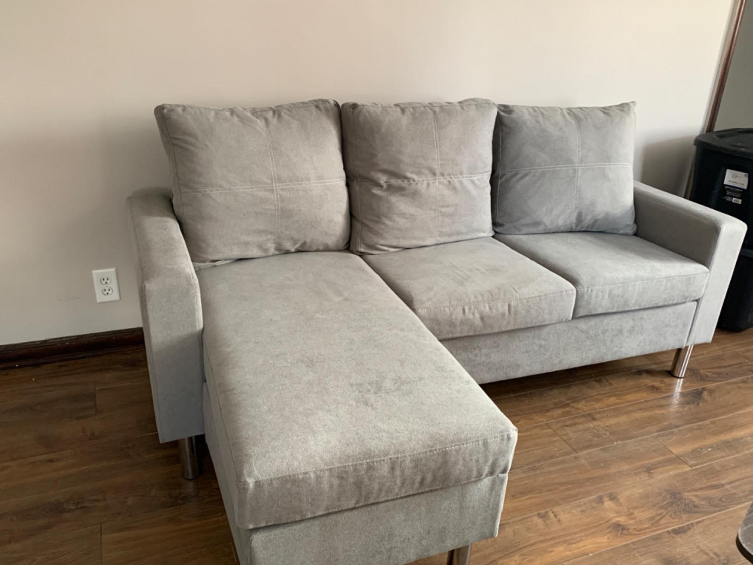 *New* Small Space Modern Sectional Sofa, Gray