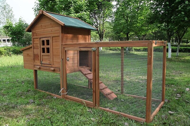 80&#39;&#39; Wooden Chicken Coop Nest Box Hen House Poultry Pet Hutch Garden Cage