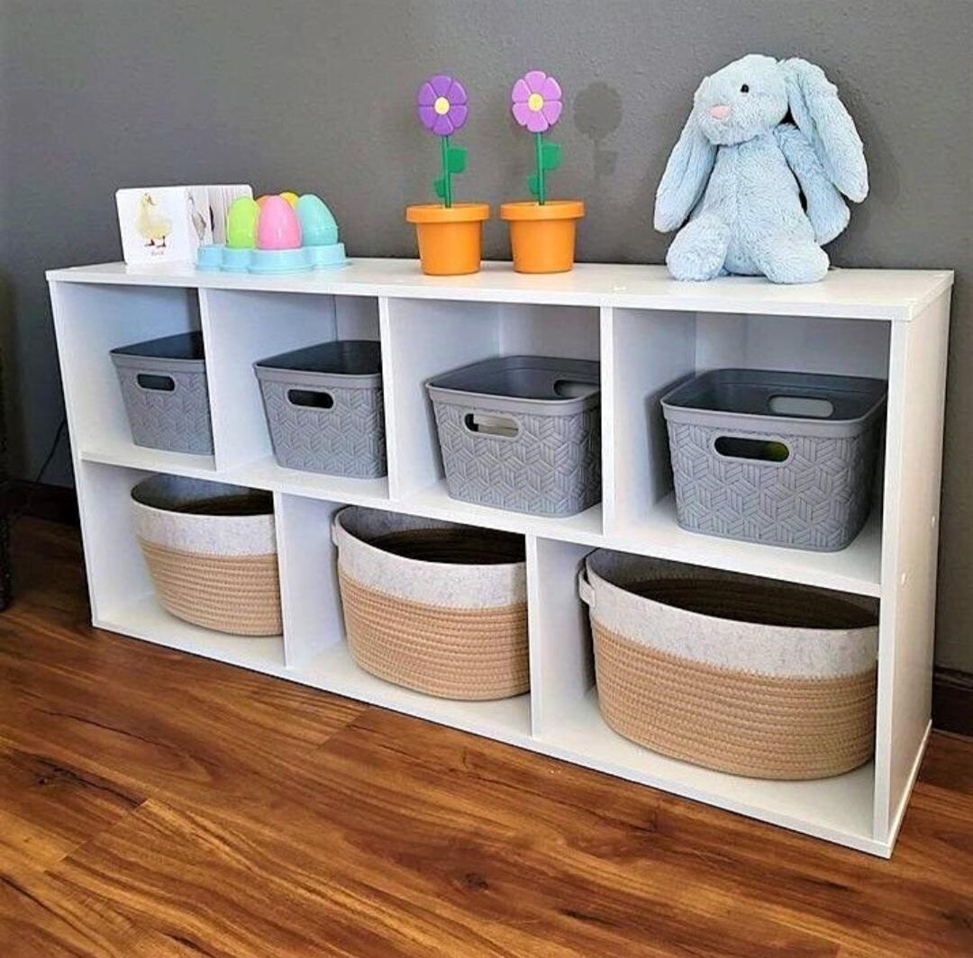 Super Cute 7 Cube Reversible Bookcase or Bookshelf, Versatile