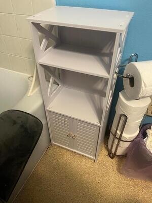 Storage Cabinet Furniture for Bathroom with shelfs for the floor towels and bathroom accessories