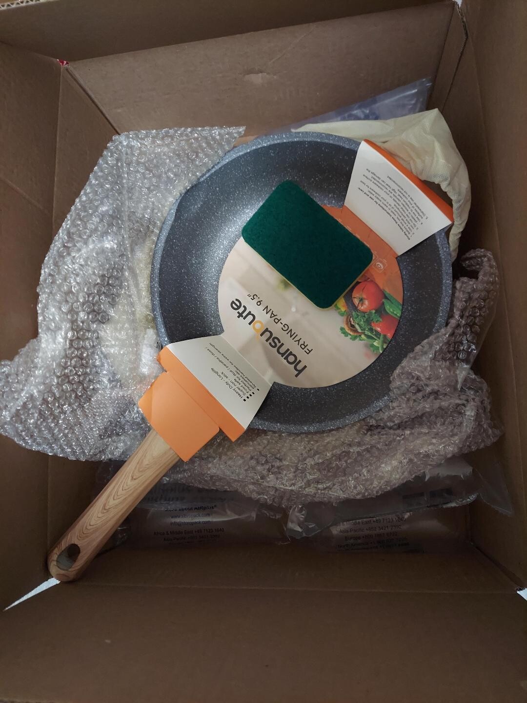 Premium Sonte-Coated Induction Frying Pan with Child-Safe Soft-Touch Handle (8 inch)