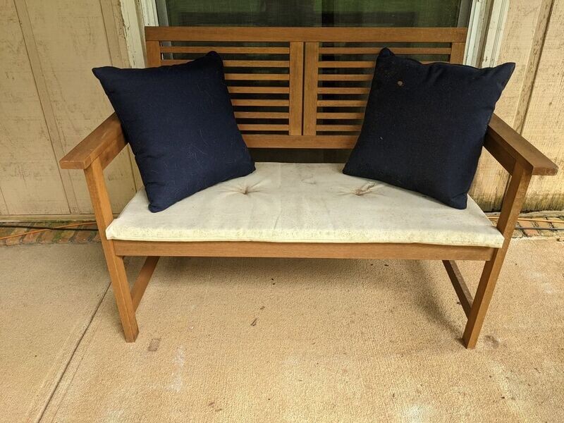 Natural G161167 Tioman Hardwood Outdoor Bench in Teak Oil 22.2&quot;D x 42.7&quot;W x 32.1&quot;H