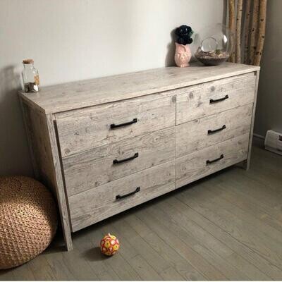 Versatile and Stylish 6-Drawer Double Dresser for Bedroom Storage and Organization