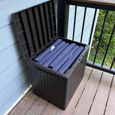 30 Gallon Brown Resin Deck Box Ideal Solution for Patio Furniture Pool Accessories Outdoor Toy Storage