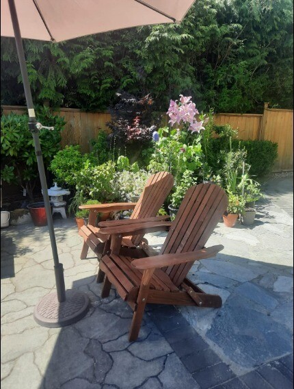 (Set of 2) Outdoor Wooden Folding Adirondack Chairs NEW