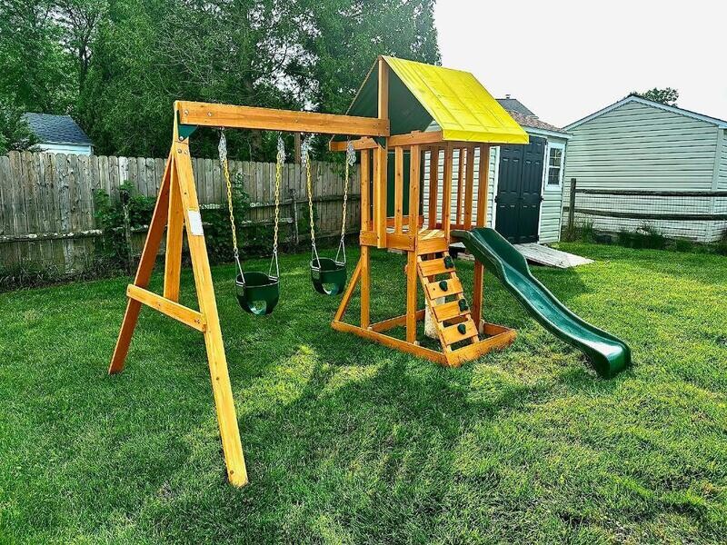 Adventure Haven: Premium Wooden Swing Set for the Big Backyard