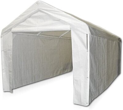 Caravan Canopy 12000211010 Side Wall Kit for Domain Carport, White (Top and Frame Not Included)