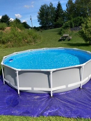 Prism Frame Premium Above Ground Swimming Pool Set: 12ft x 30in – 1718 Gallon Capacity