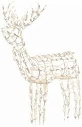 Stately Holiday Stag: 48-inch Lighted Reindeer Buck w/ 105 Clear LED Lights | Easy-Setup Indoor/Outdoor Decor