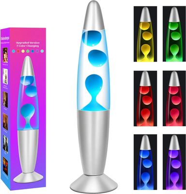 Lava the Original 14.5&quot; Silver Wax with Blue Liquid Lava Lamp