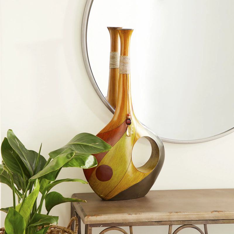 Contemporary Metal Hourglass-Shaped Accent Table with Hammered and Visible Dimple Patterns Detail, 14"W x 18"H, Silver