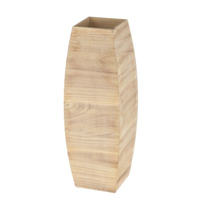 Home accent decorative Indoor house condo 20" Tall Natural Wood Vase
