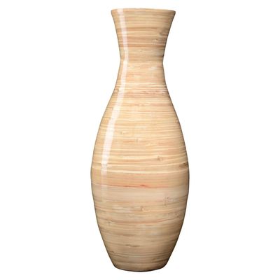 Home Decor Accent Indoor Villacera Handcrafted 20-Inch-Tall Sustainable Bamboo Floor Vase (Natural)
