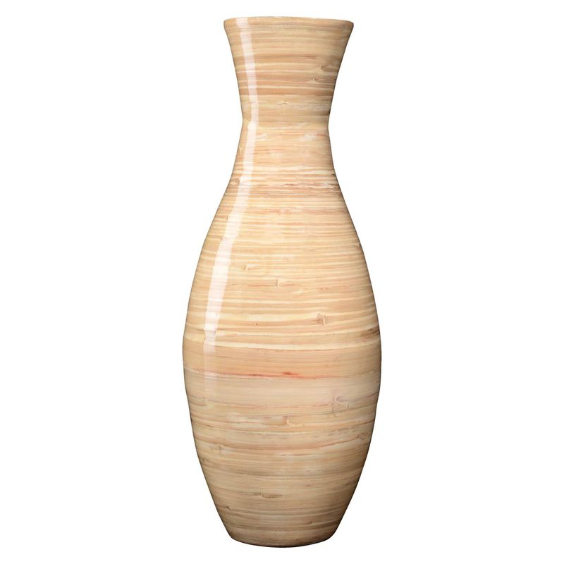 Home Decor Accent Indoor Villacera Handcrafted 20-Inch-Tall Sustainable Bamboo Floor Vase (Natural)
