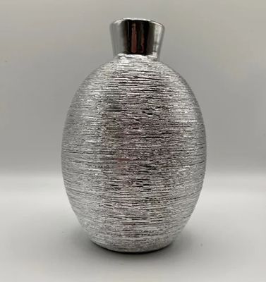 Goods2UQuick Home Accent Decor Indoor Richland Vases Elegant Ceramic Silver 6"