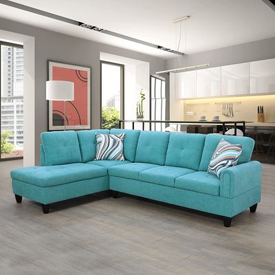 Easy Home Living Andes Sectional, Green Sofas Couches Furniture