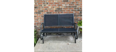 2-Person Outdoor Double Rocker Glider Bench, Outdoor Chair, Patio