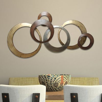 Home Decor Accent Wall Art Modern Multicolor Open Rings Centerpiece Wall Decor Goods2UQuick