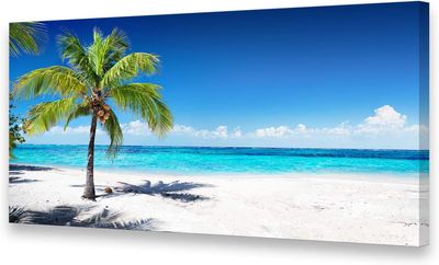 Baisuart-Large Canvas Wall Art Summer Ocean Waves Coconut Trees on Sands Beach Seascape Painting Sea Nature Pictures for Living Room Home Office Wall Decor Artwork Baisuart-Large Canvas Wall Art Summer Ocean Waves Coconut Trees on Sands Beach Seascape Painting Sea Nature Pictures for Living Room Home Office Wall Decor Artwork