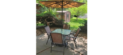 NEW! 6 Pieces Outdoor Patio Dining Set, Tan, Patio Furniture Set