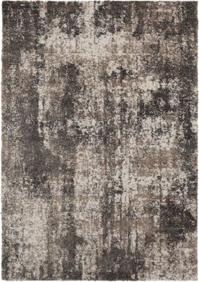 Goods2UQuick Abstract Shag Indoor Area Rug, Neutral, 5'x7'