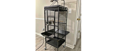 *New* 61'' 2in1 Large Bird Cage with Rolling Stand Parrot Chinchilla Finch Cage