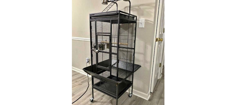 *New* 61'' 2in1 Large Bird Cage with Rolling Stand Parrot Chinchilla Finch Cage
