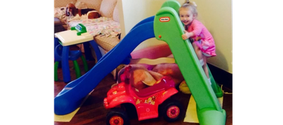 Little Tikes Easy Store Large Slide , Blue/Green