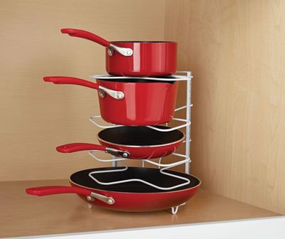 White Wire Organization Rack-Use Vertical or Horizontal-Pantry-Kitchen