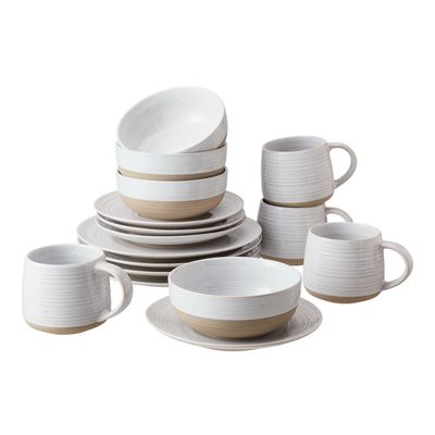 Goods2UQuick Abott Stoneware 16 Piece Dinnerware Set