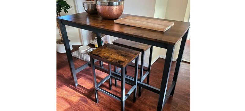 NEW Table Set, with 2 Bar Stools, Dining table set, Kitchen Counter with Bar Cha
