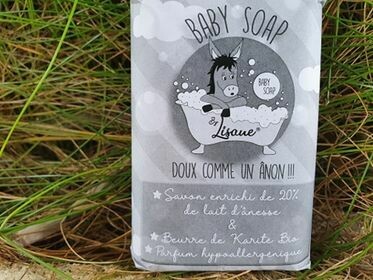 Savon Bébé 100 g avec 20% de Lait d'Ânesse: Naturel et Bio